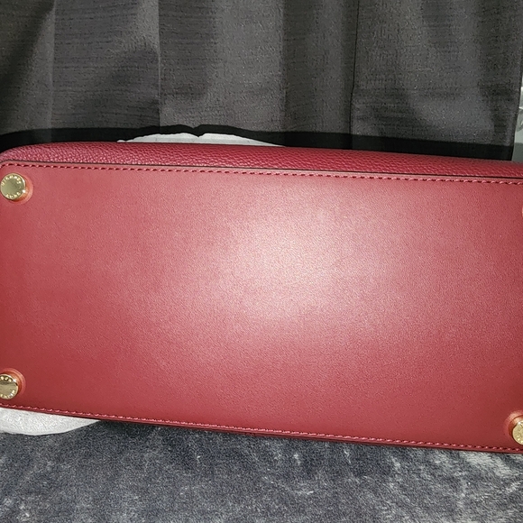 MK Teagan Dark Cherry long drop satchel leather - Picture 3 of 6